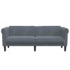 vidaXL Pohovka 3místná tmavě šedá samet