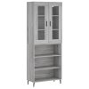vidaXL Skříň highboard šedá sonoma 69,5 x 34 x 180 cm kompozitní dřevo
