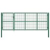 vidaXL Zahradní plotová branka se sloupky 350 x 120 cm ocelově zelená