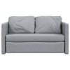 vidaXL Podlahová rozkládací pohovka 2 v 1 šedá 112x174x55 cm textil
