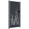 vidaXL Zahradní branka antracitová 105 x 205 cm ocelová, design trávy