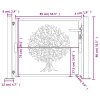 vidaXL Zahradní branka 105 x 80 cm z cortenové oceli, design stromu