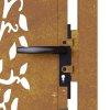 vidaXL Zahradní branka 105 x 80 cm z cortenové oceli, design stromu