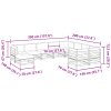 vidaXL 10dílná zahradní sedací souprava podušky voskově hnědá borovice