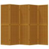 vidaXL Paraván 5dílný hnědý masivní dřevo pavlovnie