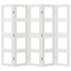 vidaXL Paraván 5dílný bílý masivní dřevo pavlovnie