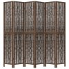 vidaXL Paraván 6dílný tmavě hnědý masivní dřevo pavlovnie