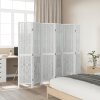 vidaXL Paraván 6dílný bílý masivní dřevo pavlovnie