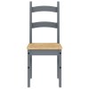 vidaXL Jídelní židle 2 ks šedé 40 x 46 x 99 cm masivní borové dřevo