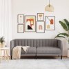 vidaXL Pohovka 2místná taupe textil