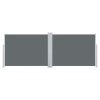 vidaXL Zatahovací boční markýza / zástěna antracitová 100 x 1000 cm