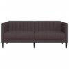 vidaXL Pohovka 2místná tmavě hnědá textil