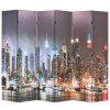 vidaXL Skládací paraván 228 x 170 cm New York by Night