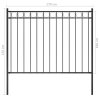 vidaXL Zahradní plot ocelový 1,81 x 1 m černý