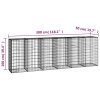vidaXL Gabionová zeď s víky z pozinkované oceli 300 x 50 x 100 cm