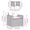 vidaXL 4dílná zahradní sedací souprava a podušky světle šedá polyratan