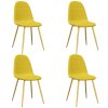 vidaXL Jídelní židle 4 ks hořčicově žluté samet