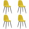 vidaXL Jídelní židle 4 ks hořčicově žluté samet
