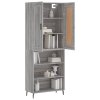 vidaXL Skříň highboard šedá sonoma 69,5 x 34 x 180 cm kompozitní dřevo