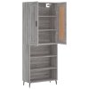 vidaXL Skříň highboard šedá sonoma 69,5 x 34 x 180 cm kompozitní dřevo