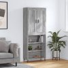 vidaXL Skříň highboard šedá sonoma 69,5 x 34 x 180 cm kompozitní dřevo