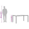 vidaXL Zahradní stůl se skleněnou deskou hnědý 150x90x75 cm polyratan