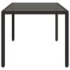 vidaXL Zahradní stůl se skleněnou deskou černý 190x90x75 cm polyratan