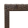 vidaXL Zahradní stůl se skleněnou deskou hnědý 90x90x75 cm polyratan