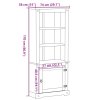vidaXL Skříň highboard Corona 74 x 38 x 170 cm masivní borové dřevo