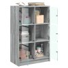 vidaXL Highboard s dvířky šedý sonoma 68x37x109 cm kompozitní dřevo