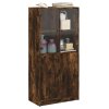 vidaXL Highboard s dvířky kouřový dub 68x37x142 cm kompozitní dřevo