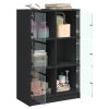 vidaXL Highboard s dvířky černý 68 x 37 x 109 cm kompozitní dřevo