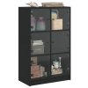 vidaXL Highboard s dvířky černý 68 x 37 x 109 cm kompozitní dřevo