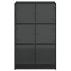 vidaXL Highboard s dvířky černý 68 x 37 x 109 cm kompozitní dřevo