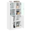 vidaXL Highboard s dvířky bílý 68 x 37 x 142 cm kompozitní dřevo