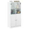 vidaXL Highboard s dvířky bílý 68 x 37 x 142 cm kompozitní dřevo