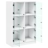 vidaXL Highboard s dvířky bílý 68 x 37 x 109 cm kompozitní dřevo