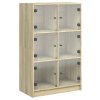 vidaXL Highboard s dvířky dub sonoma 68 x 37 x 109 cm kompozitní dřevo