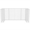 vidaXL Gabionová zástěna pro 3 popelnice ocelová 250 x 100 x 120 cm