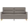 vidaXL 2místná pohovka taupe 140 cm textil