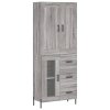 vidaXL Skříň highboard šedá sonoma 69,5 x 34 x 180 cm kompozitní dřevo