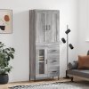 vidaXL Skříň highboard šedá sonoma 69,5 x 34 x 180 cm kompozitní dřevo