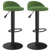vidaXL Barové stoličky 2 ks tmavě zelené samet