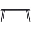 vidaXL Jídelní stůl černý 160 x 80 x 75 cm tvrzené sklo