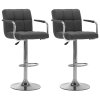vidaXL Barové židle 2 ks tmavě šedé textil