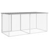 vidaXL Klec pro kuřata se střechou světle šedá 203 x 98 x 90 cm pozinkovaná ocel