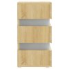vidaXL Noční stolek s LED dub sonoma 45 x 35 x 67 cm kompozitní dřevo