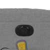 vidaXL Elektrické masážní polohovací křeslo světle šedé textil