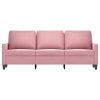 vidaXL 3místná pohovka růžová 180 cm samet