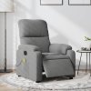 vidaXL Elektrické masážní polohovací křeslo tmavě šedé mikrovlákno